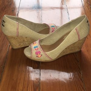 Toms Peep Toe Wedges